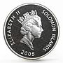Solomon Islands 25 dollars Legendary Warships series Victory silver coin 2005