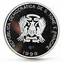 Sao Tome and Principe 2000 dobras Year of the Euro 5 Pesetas bimetal coin 1999