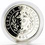 Turkey 20 lira Animal series Turkish Angora The Light Eyes Cat silver coin 2005