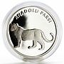 Turkey 20 lira Animal series Anatolian Leopard proof silver coin 2005