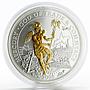 Cook Islands 10 dollars Mercury God of Trade and Commerce silver coin 2008