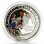 Mongolia 500 togrog Beijing Olympic Games series Judo colored silver coin 2008