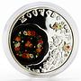 Cook Islands 5 dollars Russian Folk Crafts series Zhostovo Art silver coin 2012