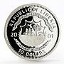Liberia 10 dollars New Millenium Wheel of Fortune proof silver coin 2001