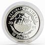 Liberia 10 dollars New Millenium Wheel of Fortune proof silver coin 2001