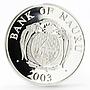 Nauru 10 dollars First Anniversary of the Euro in Circulation silver coin 2003