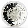 Nauru 10 dollars First Anniversary of the Euro in Circulation silver coin 2003