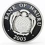 Nauru 10 dollars First Anniversary of the Euro in Circulation silver coin 2003