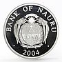 Nauru 10 dollars European Monuments Dresden Frauenkirche Church silver coin 2004