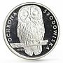 Poland 1000 zlotych Animal series Owl proba proof silver coin 1986