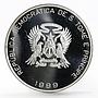 Sao Tome and Principe 2000 dobras Year of the Euro 25 Centimes bimetal coin 1999