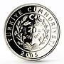 Turkey 20 lira Animal series Dormouse Gliridae proof silver coin 2005