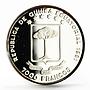 Equatorial Guinea 7000 francos Discovery of America Ship proof silver coin 1992