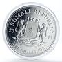 Somalia 2000 shillings African Wildlife Elephant silver coin 1 kilo 2013