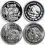 Mexico set of 15 coins Football World Cup 1986 silver coins 1985 - 1986