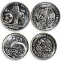 Mexico set of 15 coins Football World Cup 1986 silver coins 1985 - 1986