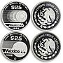 Mexico set of 15 coins Football World Cup 1986 silver coins 1985 - 1986