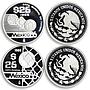 Mexico set of 15 coins Football World Cup 1986 silver coins 1985 - 1986