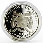 Benin 1000 francs Famous World Plants series Cannabis Sativa silver coin 2010