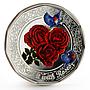 Cook Islands 1 dollar Say it with Roses colored proof silver coin 2011