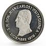 Equatorial Guinea 1000 bipkwele Visit of King John Charles I silver coin 1979