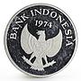 Indonesia 5000 rupiah Animal series Orangutan proof silver coin 1974