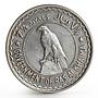 Ras al-Khaimah 7 1\2 riyal Animal series A Barbary Falcon silver coin 1970