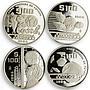 Mexico set of 12 coins Football World Cup 1986 silver coins 1985 - 1986