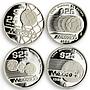 Mexico set of 12 coins Football World Cup 1986 silver coins 1985 - 1986