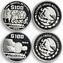 Mexico set of 12 coins Football World Cup 1986 silver coins 1985 - 1986