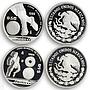 Mexico set of 12 coins Football World Cup 1986 silver coins 1985 - 1986