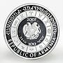 Armenia 100 dram Signs of Zodiac - Aquarius silver coin 2007