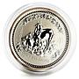 Australia 50 cents Lunar Calendar series I Year of the Goat silver coin 2003