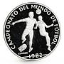 Panama 10 balboas Football World Cup in Spain Two Players proof silver coin 1982