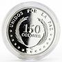 Salvador 150 colones Union for the Peace series United Humanity silver coin 1992