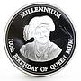 Zambia 1000 kwacha Millenium series 100th Birthday of Queen Mum silver coin 2000