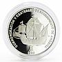 Equatorial Guinea 7000 francs Discovery of America Ship proof silver coin 1992