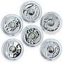 Cook Islands 1 dollar set of 12 coins Zodiac Gemstone silver proof 2003
