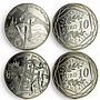 France set of 14 coins Visions of France by Jean Paul Gaultier silver coins 2017