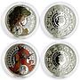 Niue set of 12 coins Zodiac Signs by A. Mucha colored silver coins 2010 - 2011