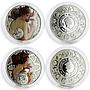 Niue set of 12 coins Zodiac Signs by A. Mucha colored silver coins 2010 - 2011