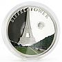 Palau 5 dollars World of Wonders Eiffeltower colored proof silver coin 2010