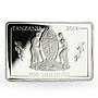 Tanzania 500 shillings Navy Flagships series HMS Bulwark proof silver coin 2014