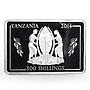 Tanzania 500 shillings Navy Flagships series HMS Bulwark proof silver coin 2014