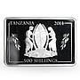 Tanzania 500 shillings Navy Flagships series USS Blue Ridge silver coin 2014