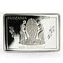 Tanzania 500 shillings Navy Flagships series HMS Bulwark proof silver coin 2014