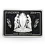 Tanzania 500 shillings Navy Flagships series USS Blue Ridge silver coin 2014