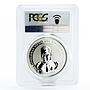 Cambodia 3000 riels Year of the Dog Borzaya PL69 PCGS silver coin 2006