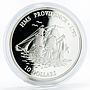 Fiji 10 dollars Sailing Ships series HMS Providence Ship proof silver coin 2001