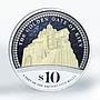 Cook Islands 10 dollars Golden Gate of Kiev Silver Gilded Proof Coin 2009